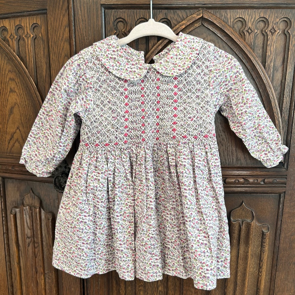 Question Everything long sleeve smocked dress